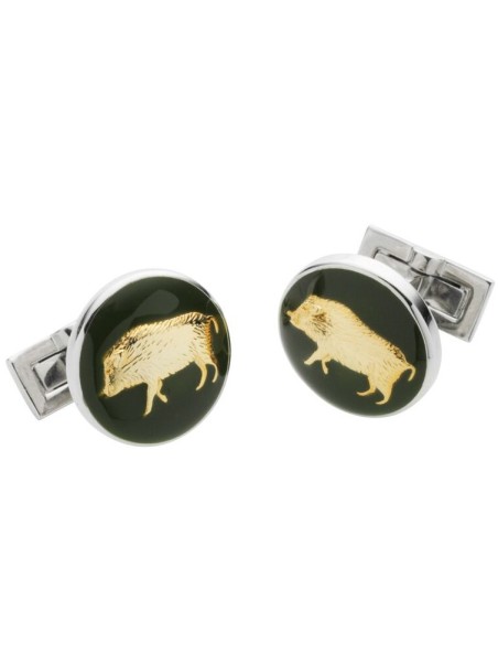 Boutons de manchettes sanglier Laksen