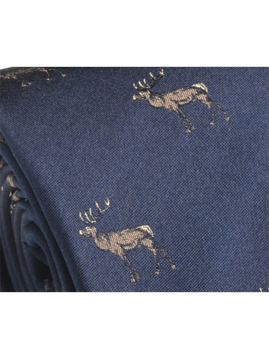 Cravate Laksen Cerf bleu marine