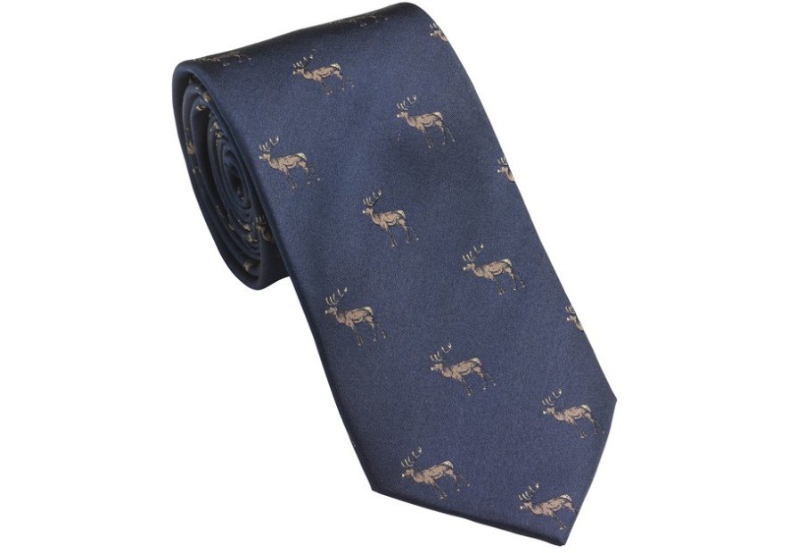 Cravate Laksen Cerf bleu marine