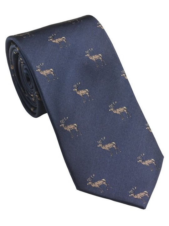 Cravate Laksen Cerf bleu marine