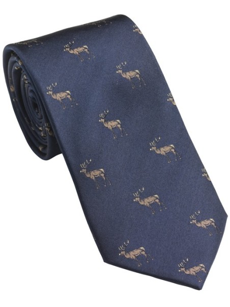 Cravate Laksen Cerf bleu marine