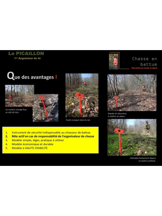 Piquet angulateur de tir Picaillon