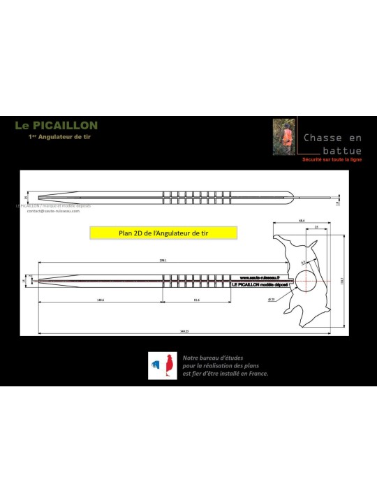 Piquet angulateur de tir Picaillon