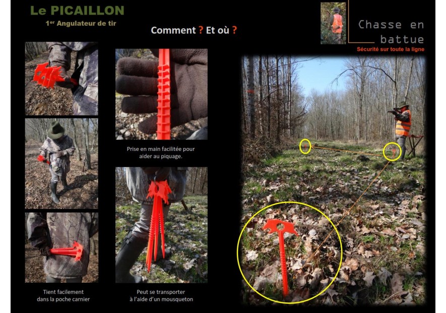 Piquet angulateur de tir Picaillon