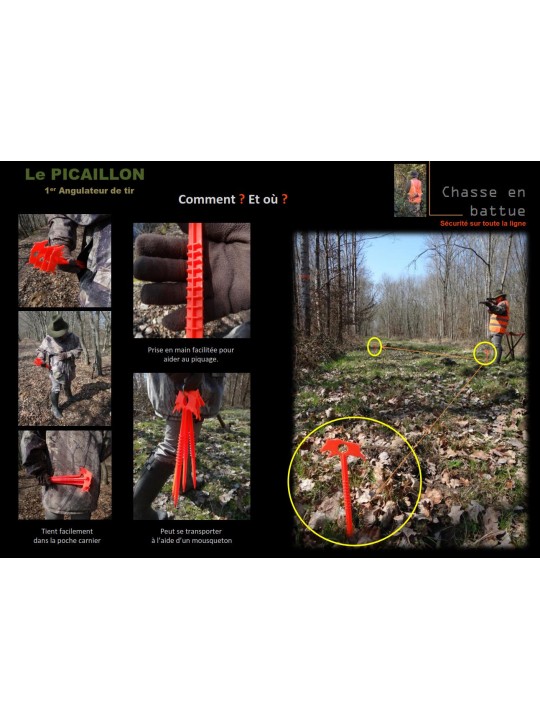 Piquet angulateur de tir Picaillon