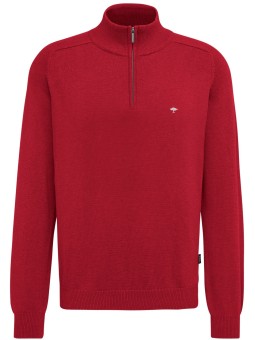 Pull Fynch-Hatton Troyer-Zip coton ruby