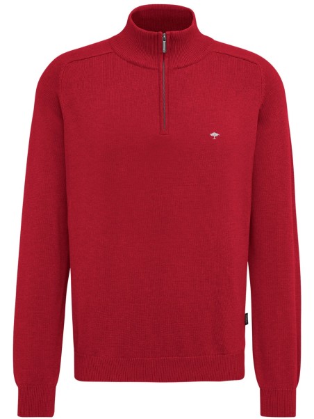Pull Fynch-Hatton Troyer-Zip coton ruby