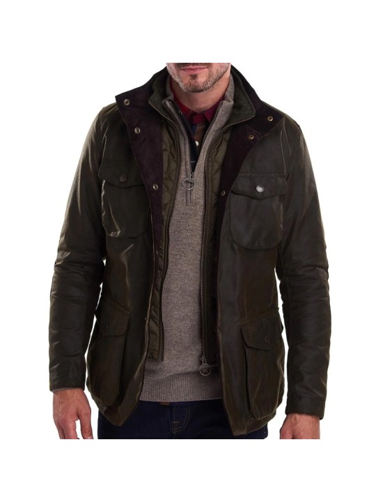 Veste huilée Barbour Ogston vert Olive