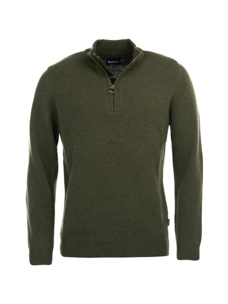 Pull col zippé Barbour Holden olive