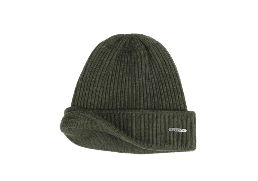 Bonnet Stetson mérinos vert