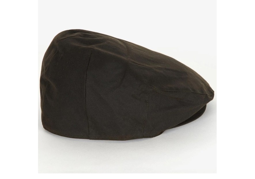 Casquette Barbour en coton huilé vert olive