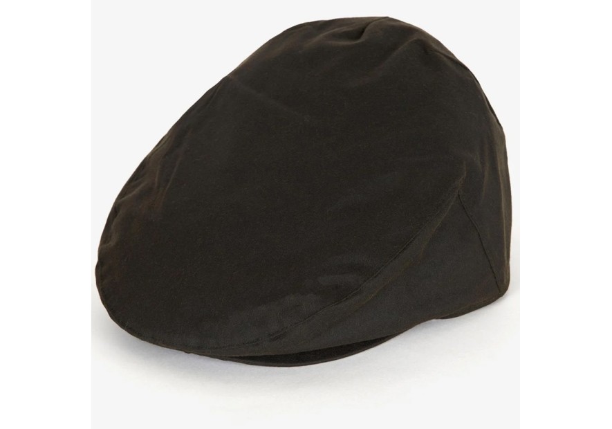 Casquette Barbour en coton huilé vert olive