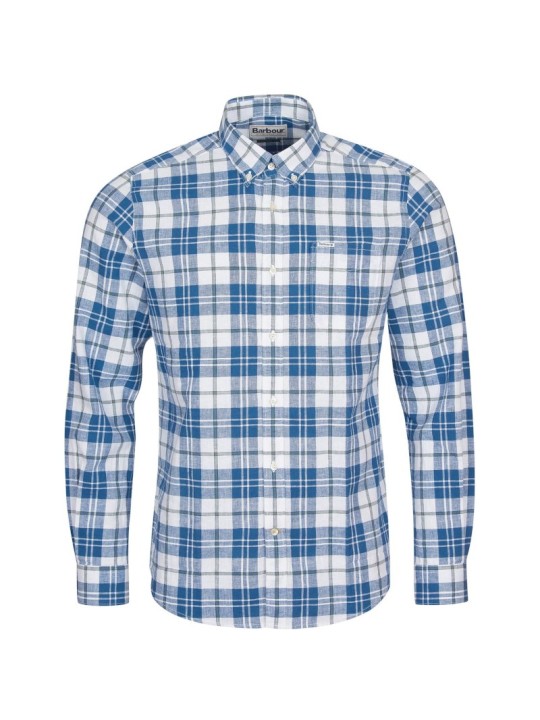 Chemise Barbour Thorpe bleu lin et coton