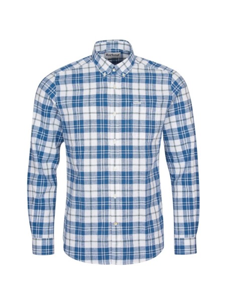 Chemise Barbour Thorpe bleu lin et coton