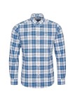 Chemise Barbour Thorpe bleu lin et coton