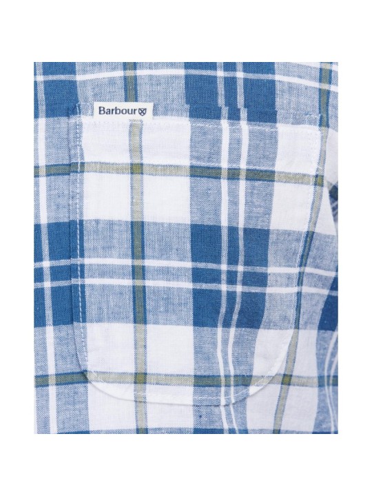 Chemise Barbour Thorpe bleu lin et coton