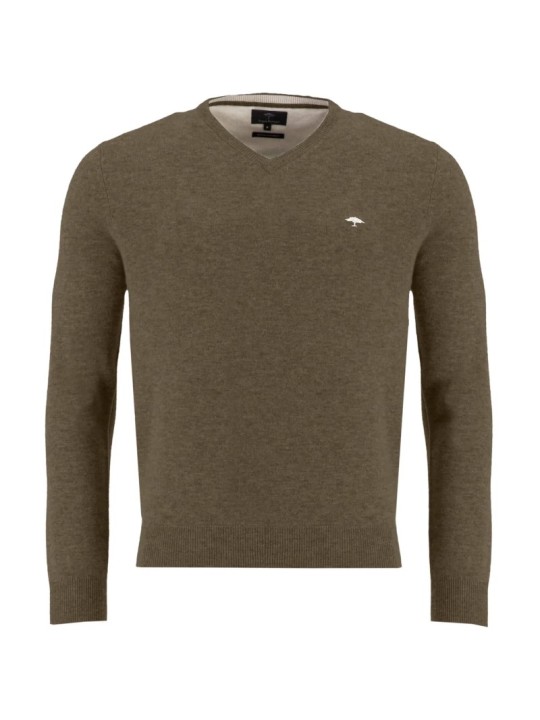 Pull mérinos Fynch-Hatton vert-kaki