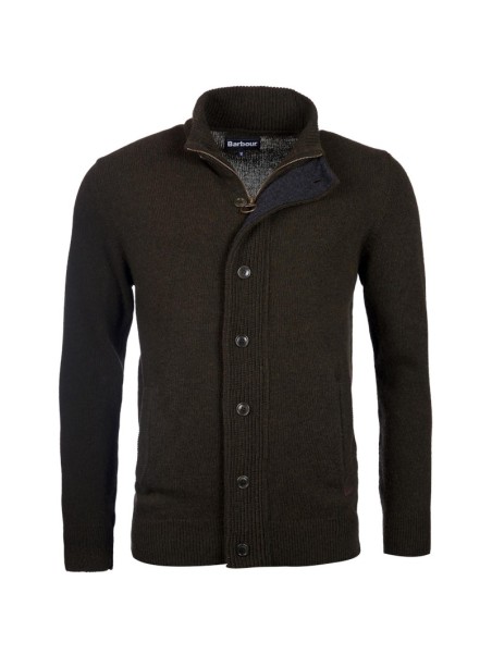 Cardigan laine agneau Barbour vert
