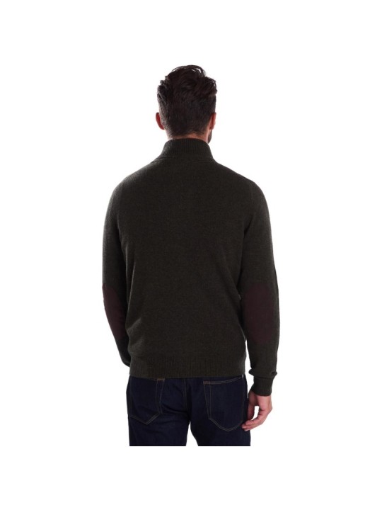 Cardigan laine agneau Barbour vert