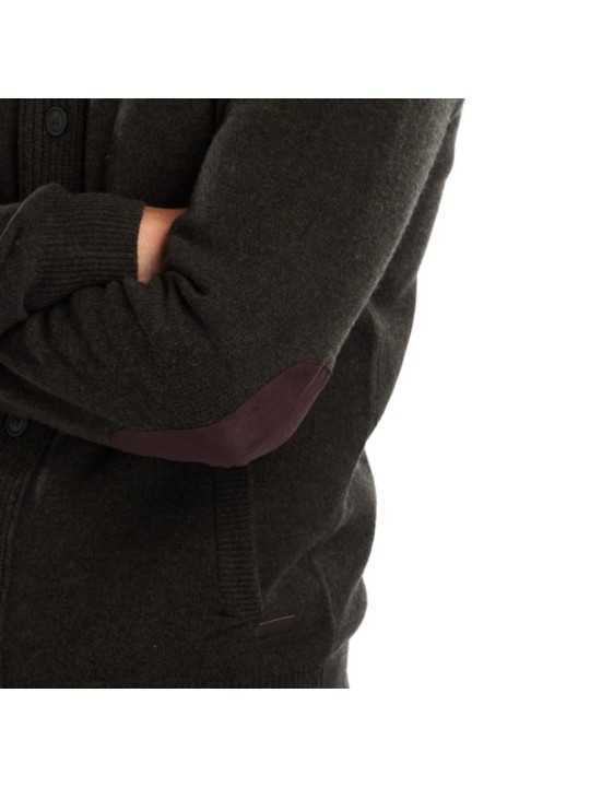 Cardigan laine agneau Barbour vert