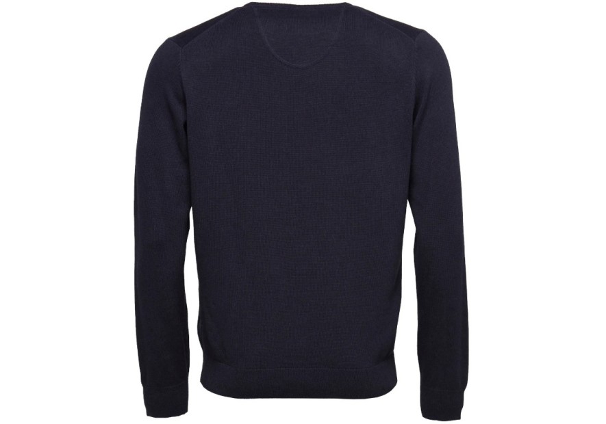 Pull en maille fine col V Fynch-Hatton navy