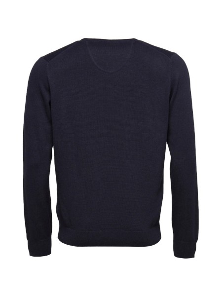 Pull en maille fine col V Fynch-Hatton navy