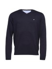 Pull en maille fine col V Fynch-Hatton navy