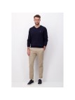 Pull en maille fine col V Fynch-Hatton navy