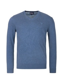 Pull coton Pima Barbour dark chambray