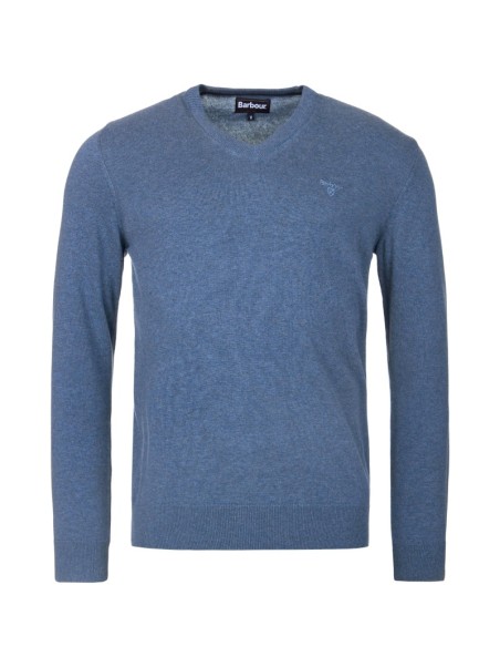 Pull coton Pima Barbour dark chambray