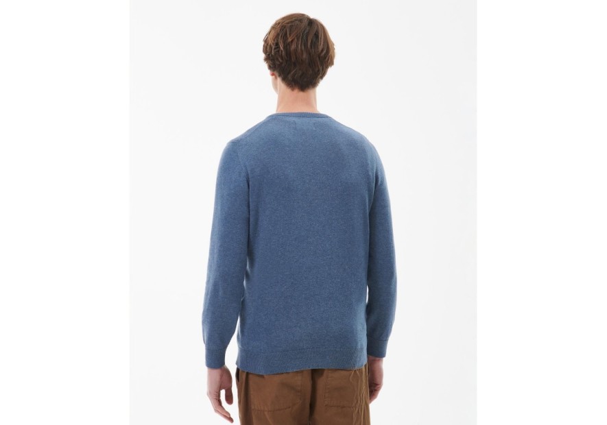 Pull coton Pima Barbour dark chambray