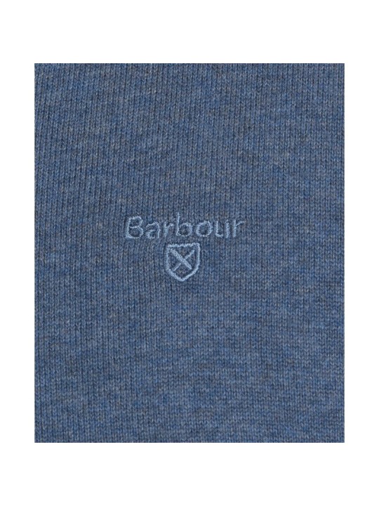 Pull coton Pima Barbour dark chambray