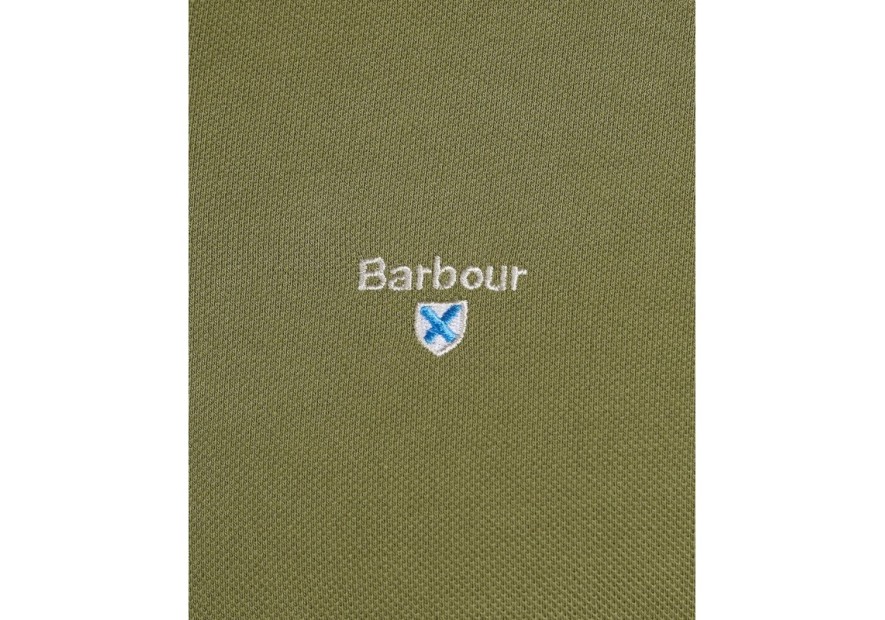 Polo Barbour vert olive