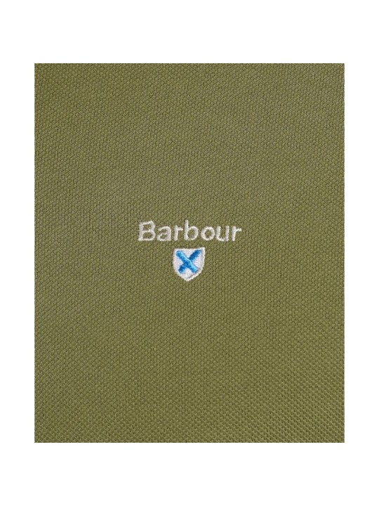 Polo Barbour vert olive