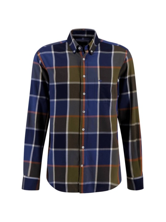 Chemise à carreaux Fynch-Hatton olive deep forest