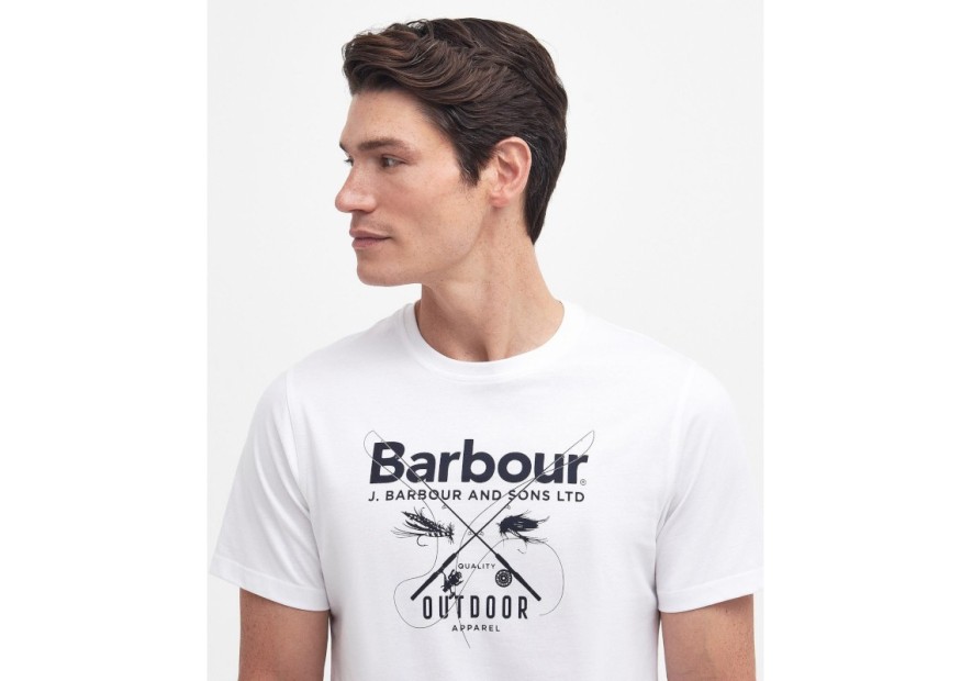 Tee shirt Barbour Fly blanc