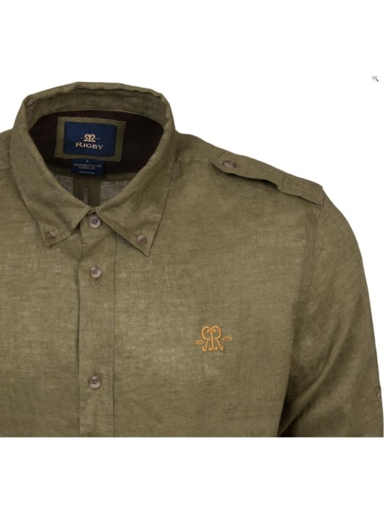 Chemise Rigby en lin vert