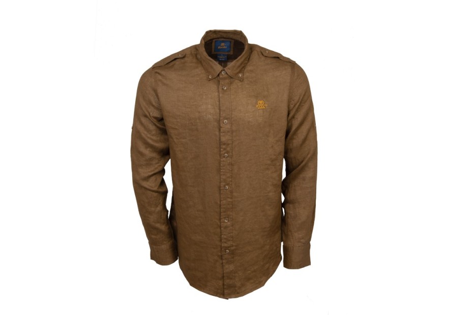Chemise Rigby en lin marron