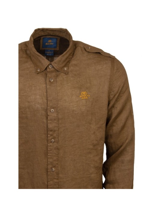 Chemise Rigby en lin marron