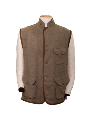 Gilet en tweed Lorenz Novasport Bleu et Rouge