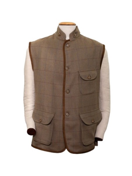 Gilet en tweed Lorenz Novasport Bleu et Rouge