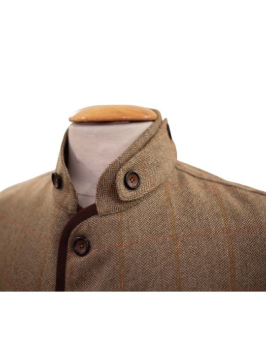 Gilet en tweed Lorenz Novasport Rouge et Orange