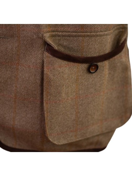 Gilet en tweed Lorenz Novasport Rouge et Orange