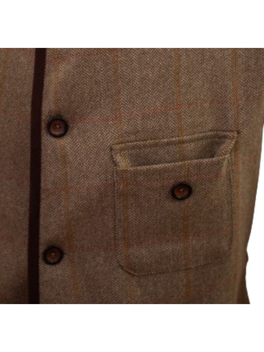 Gilet en tweed Lorenz Novasport Rouge et Orange