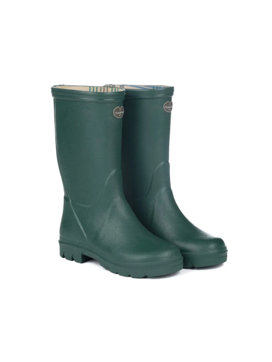 Bottes pour enfants Le Chameau Petite Aventure verte avec doublure en jersey