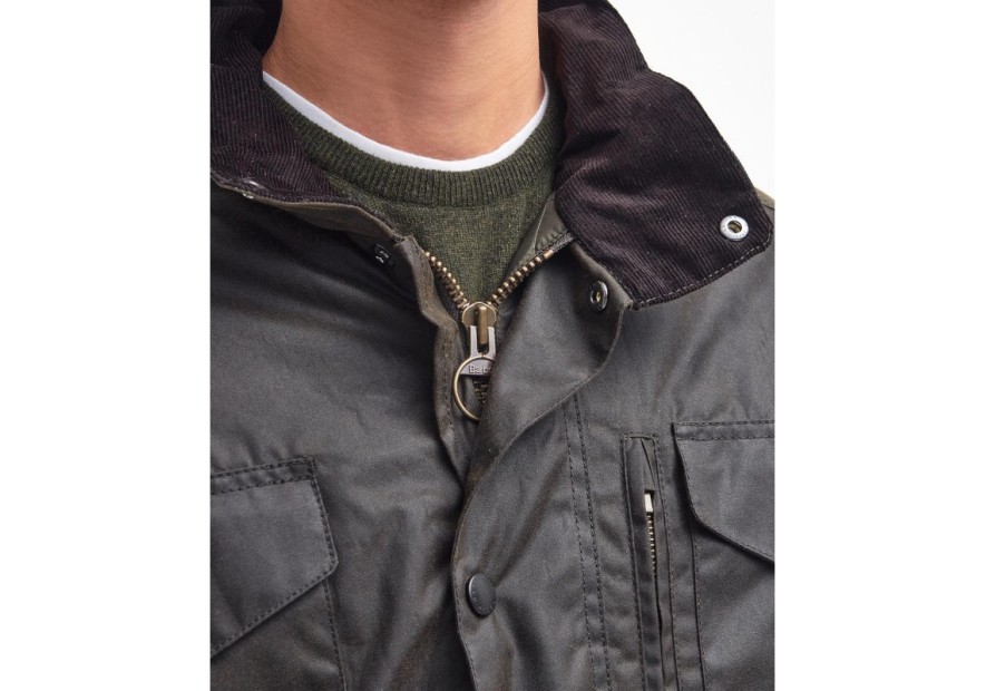 Veste huilée Barbour Sapper olive