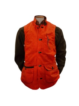 Gilet tweed orange exclusivité