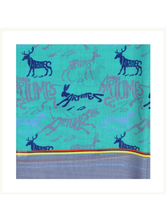 Tourdesoi Artumès classic Calligranimaux émeraude gris