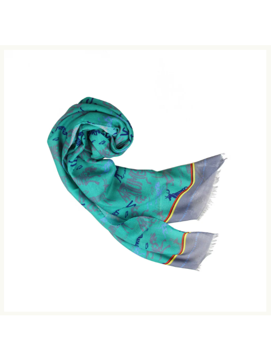 Tourdesoi Artumès classic Calligranimaux émeraude gris