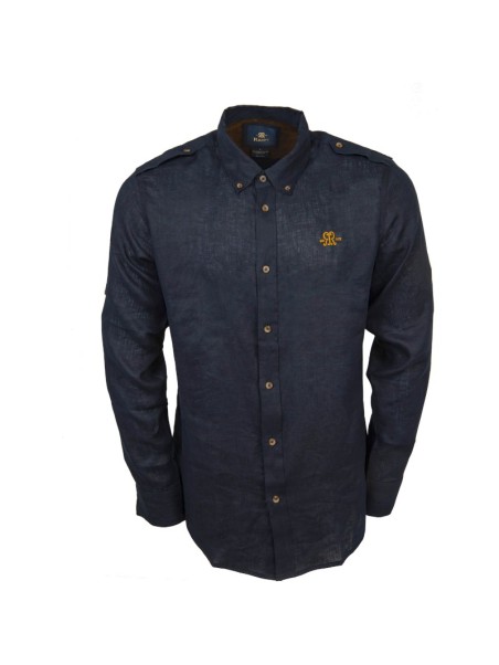 Chemise Rigby pour homme en lin bleu